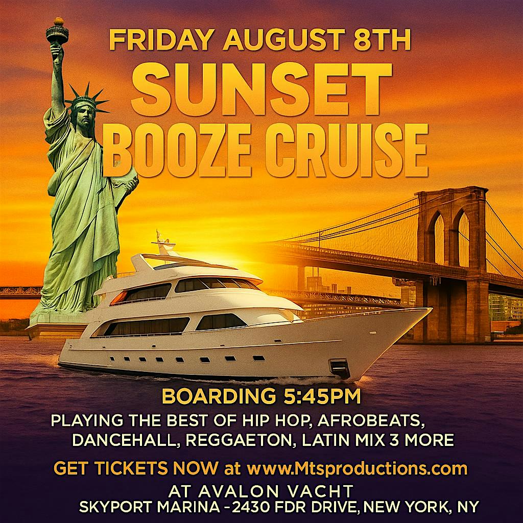 Sunset Booze Cruise NYC – Avalon Yacht Party | Friday, August 8th